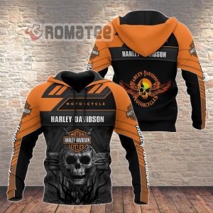 Harley Davidson Motorcycles Cemetery Skull Motorcycles Armor Skull Wings 3D All Over Print Hoodie