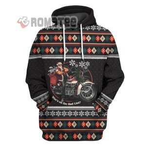 Harley Davidson Motorcycles Christmas Gift Santa Claus Motorcycles 3D Hoodie All Over Print