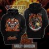 Harley Davidson Motorcycles Man Engine Flaming Twin Bomer Hoodie 3D All Over Print