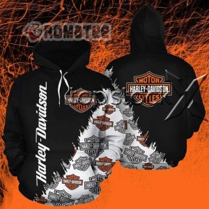 Harley Davidson Motorcycles Mini Logo Pattern Scratch 3D All Over Print Hoodie