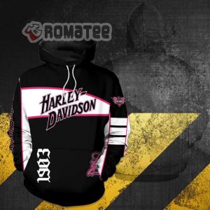 Harley Davidson Pinky Est 1903 3D All Over Print Hoodie