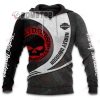 Harley Davidson Red Willie G Skull Vintage Grey Hoodie 3D All Over Print