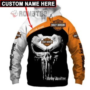 Harley Davidson The Punisher Skull Aliens 3D Hoodie All Over Print Custom Name