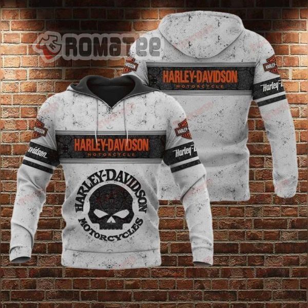 Harley Davidson Willie G Skull Motorcycles Soil Color Hoodie 3D All Over Print