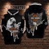 Live To Ride Ride To Live Eagle Angry Harley Davidson Motorcycles 3D All Over Print Hoodie