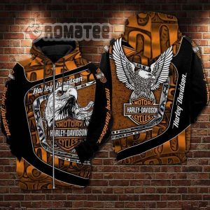 Live To Ride Ride To Live Eagle Word Pattern Harley Davidson Motorcycles 3D All Over Print Hoodie