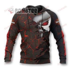 Scratch Rock Magma Punisher Skull Harley Davidson 3D All Over Print Hoodie