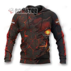Scratch Rock Magma Skull Harley Davidson Hoodie 3D All Over Print
