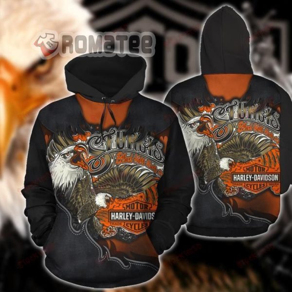 Sturgis Eagle Harley Davidson Black Hill Rally Mad Eagle Hoodie 3D All Over Print