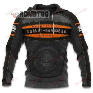 Willie G Harley Davidson Skull Motorcycles Since 1903 Rock Pattern 3D All Over Print Hoodie