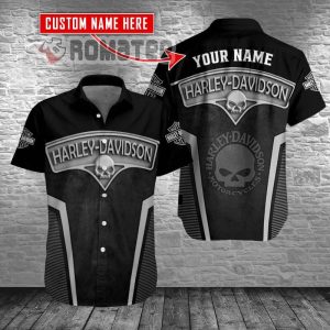 Willie G Skull Harley Davidson 3D Custom Name Non-color Motorcycles Armor 3D All Over Print Hawaiian Shirt