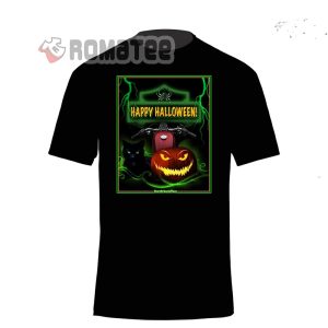 Happy Halloween Harley Davidson Horror Pumpkin And Black Cat Spider T-Shirt, Thunder Costume Harley Davidson Halloween Shirt