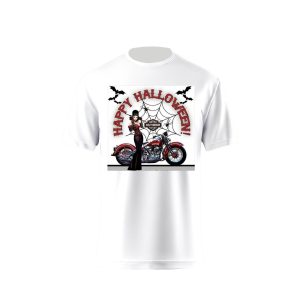 Happy Halloween Harley Davidson Lady Motorcycles Bats Spider Horror T-Shirt, Costume Harley Davidson Halloween Shirt