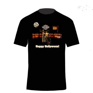 Happy Halloween Harley Davidson Skeleton Motorcycles Come Again T-Shirt, Costume Harley Davidson Halloween Shirt