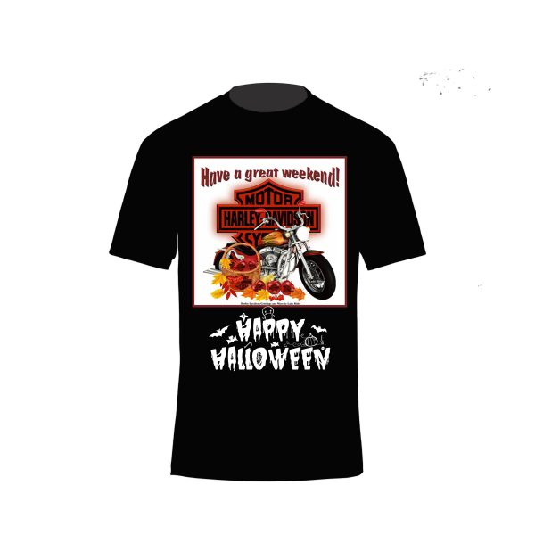 Happy Halloween Have A Great Weekend Harley Davidson Motorcycles T-Shirt, Costume Harley Davidson Halloween Shirt