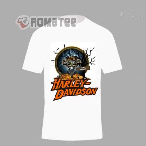 Happy Halloween Zombie Motorcycling Harley Davidson From The Space, Halloween Tree Harley Davidson T-Shirt 3, Costume Harley Davidson Halloween Shirt