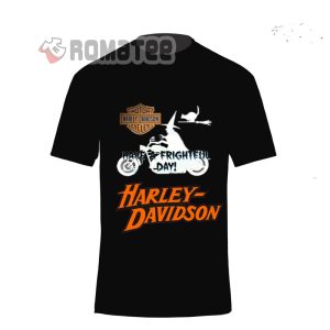 Harley Davidson Halloween Witch Driving Motorcycle Shirt, Have A Frighteul Day Halloween Shirt 2, Costume Harley Davidson Halloween Shirt