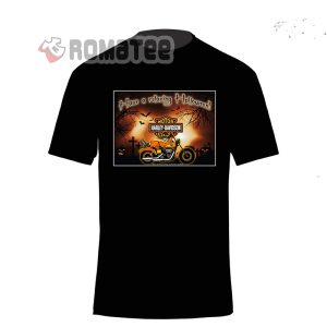 Harley Davidson Have A Relaxing Halloween Motorcycles Pumpkin Cemetery Horror T-Shirt, Costume Harley Davidson Halloween Shirt