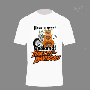Have A Great Weekend Halloween Harley Davidson Pumpkin Motorcycles Shirt 2, Costume Harley Davidson Halloween Shirt
