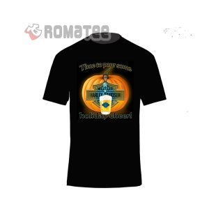 Time To Pour Some Holiday Cheer Pumpkin Harley Davidson Halloween T-Shirt