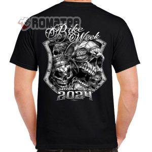 2024 Bike Week Daytona Beach Medieval Skull Shield T-Shirt