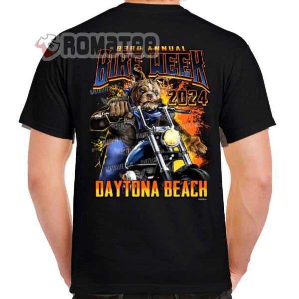2024 Bike Week Daytona Beach Motorcycle Bulldog Biker T-Shirt
