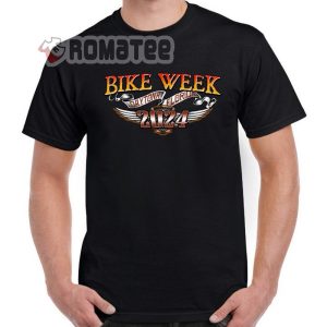 2024 Bike Week Daytona Beach Sunset Bike Shield Florida T Shirt 1