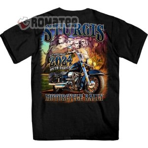 2024 Sturgis Rushmore Motorcycle Rally Tour T Shirt Sturgis Motorcycle Rally Rushmore 2024 Tour T Shirt 1