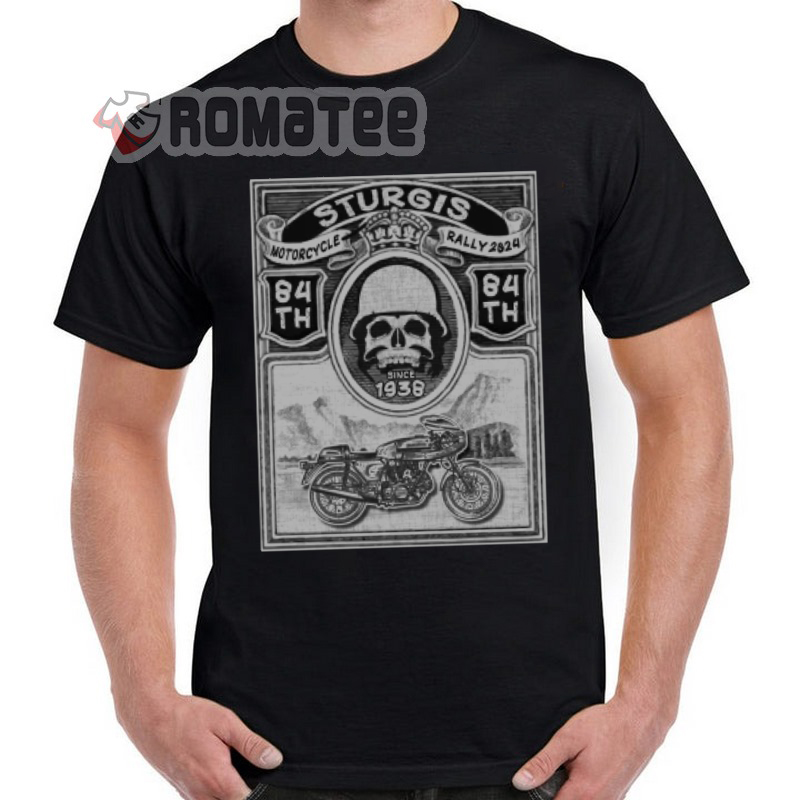 84th Sturgis Motorcycle Rally 2024 Skull Since 1938 T-Shirt
