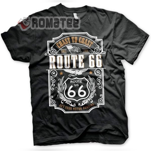 Biker Shirt Route 66 Coast To Coast Since 1926 Motorcycle T-Shirt
