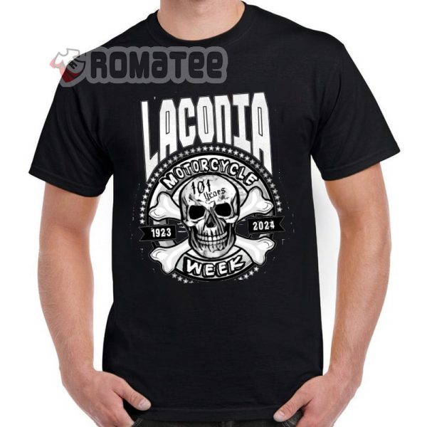 Laconia Skull Motorcycle Week 2024 T-Shirt