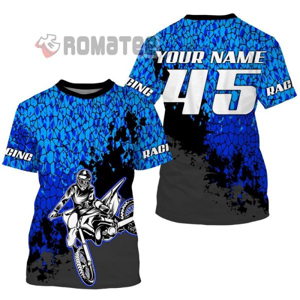 Motocross Jersey Rocks Off-Road Motorcycle Personalized Name And Number 3D All Over Print Shirt