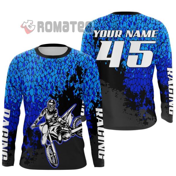Motocross Jersey Rocks Off-Road Motorcycle Personalized Name And Number 3D All Over Print Shirt