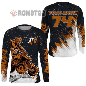 Personalized ATV Motocross Jersey Night Sky 3D All Over Print T Shirt Long Sleeve And Hoodie