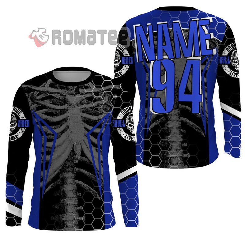 Personalized Racing Jersey Cool Bone Motorcycle Motocross Off-Road Riders Racewear 3D All Over Print Shirt