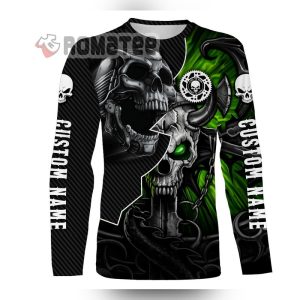 Personalized Riding Jersey Skull Biker Motorcycle Racing Shirt Off Road Motocross Riders Racewear 3D All Over Print Shirt 2