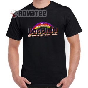 Rainbow Laconia Motorcycle Week 101st Anniversary 2024 T Shirt 2
