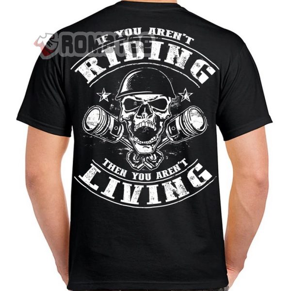 Riding Is Living Piston Skull T-Shirt, Hoodie And Sweater