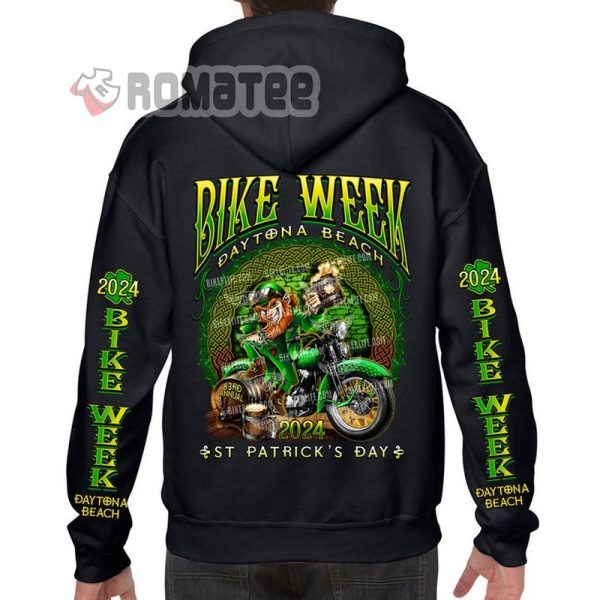 ST Patrick’s Day 2024 Daytona Beach Bike Week 83rd Annual 3D All Over Print Hoodie
