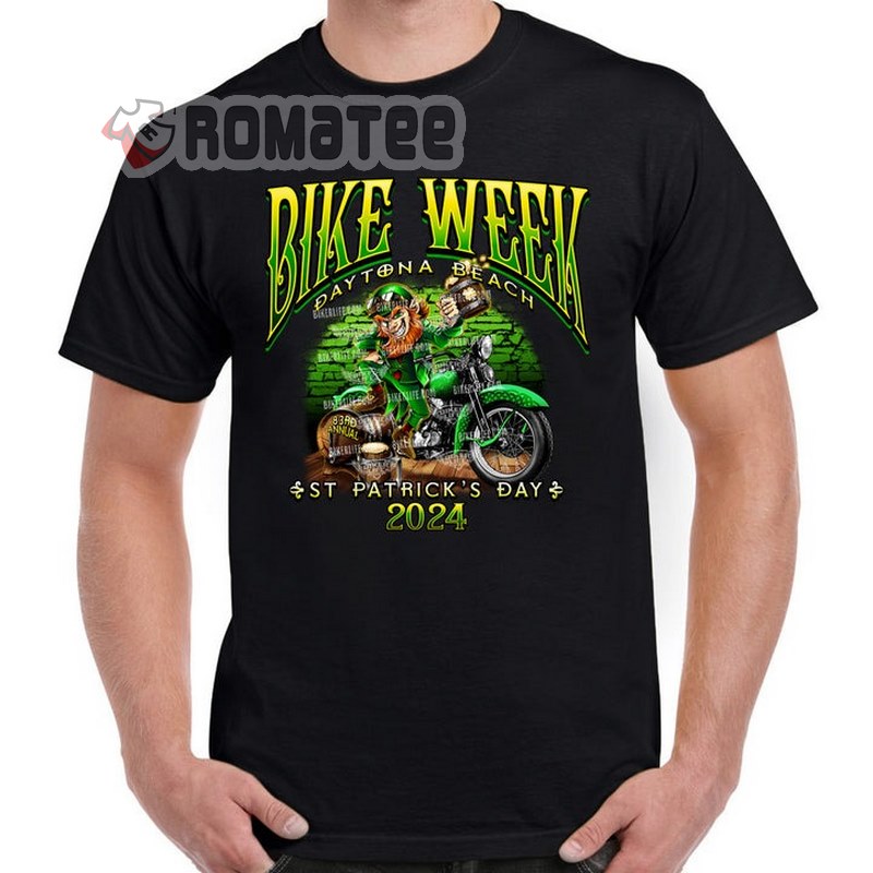 ST Patrick's Day 2024 Daytona Beach Bike Week 83rd Annual T-Shirt