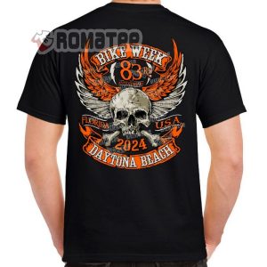 Skull Wings Bike Week Daytona 2024 83rd Florida T Shirt 2