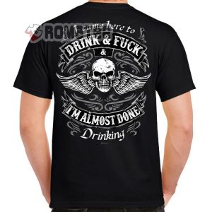 Skull Wings Motorcycle Shirt Drinh And Fuck Biker Motorcycle T Shirt Hoodie And Sweater 1