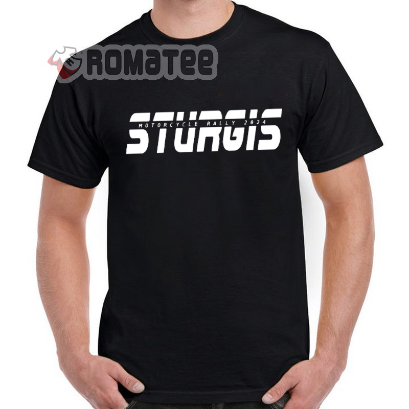 Sturgis Motorcycle Rally 2024 Text Printed T-Shirt