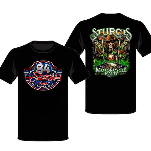 Sturgis Skeleton Eagle Riding Motorcycle Rally 2024 Shirt, 84th Sturgis Motorcycle Rally Biker 2024 T-Shirt