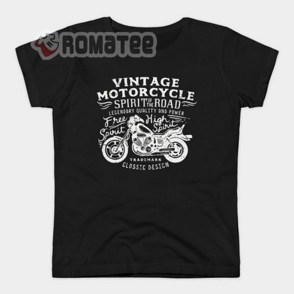 Vintage Motorcycle Shirt, Spirit Of The Road T-Shirt, Hoodie And Sweater