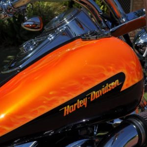 Black And Orange Harley Davidson