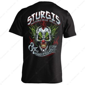 2024 Sturgis Motorcycle Rally Joker Skull T-Shirts, Sturgis 84th Anniversary Merch