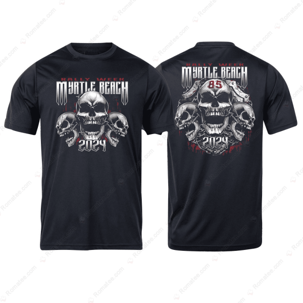 2024 Myrtle Beach Bike Rally Chained Shield T-Shirt, Myrtle Beach Bike Week 2024 Merch