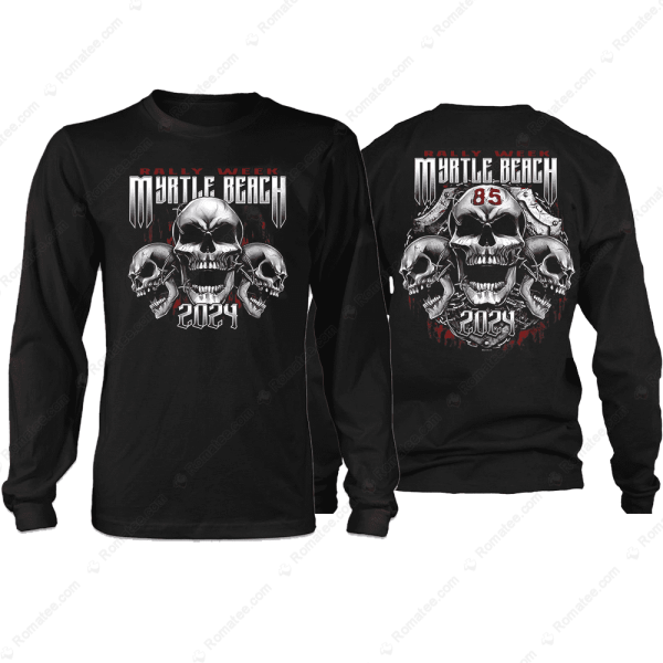 2024 Myrtle Beach Bike Rally Chained Shield T-Shirt, Myrtle Beach Bike Week 2024 Merch