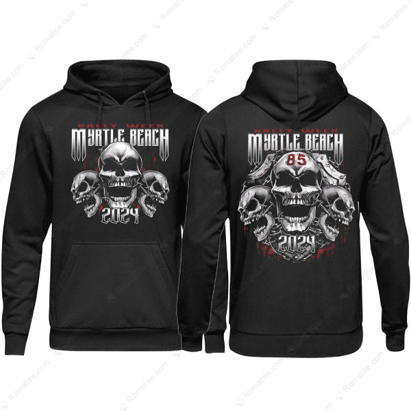 2024 Myrtle Beach Bike Rally Chained Shield T-Shirt, Myrtle Beach Bike Week 2024 Merch